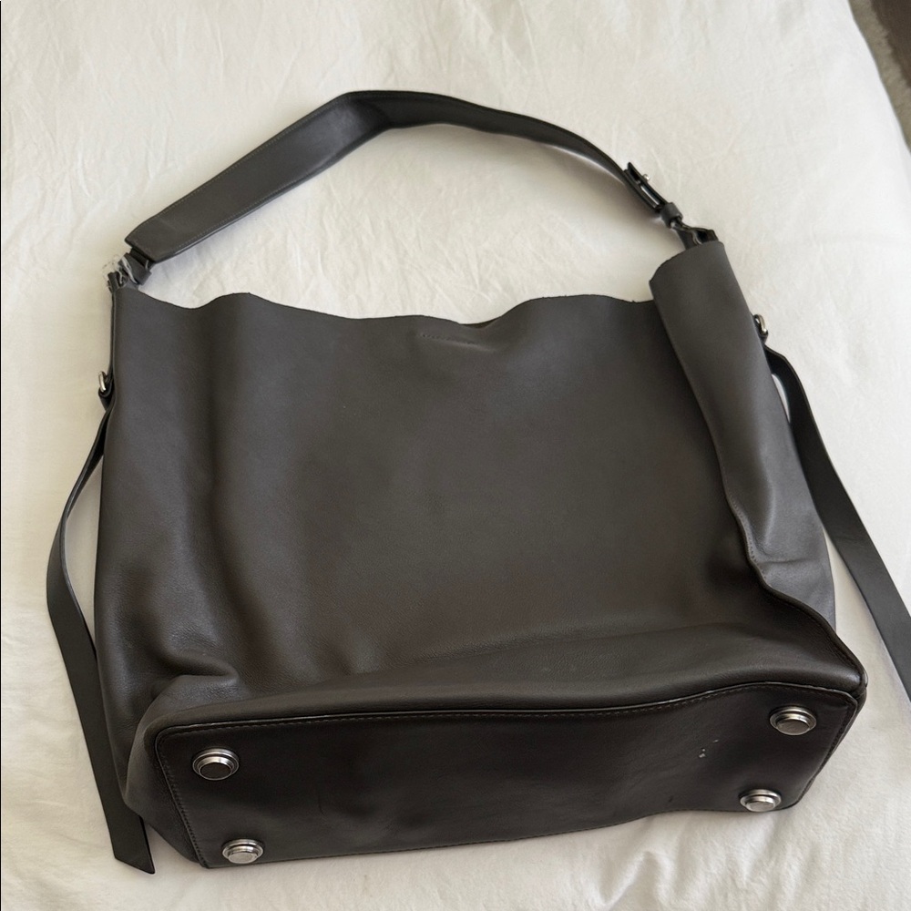 All Saints Dark Leather Tote